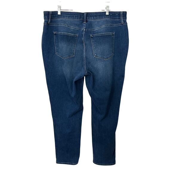 Lularoe Jeans Womens 38 Blue Magic Waist Stretch Denim High Rise Slim Straight - Picture 3 of 8